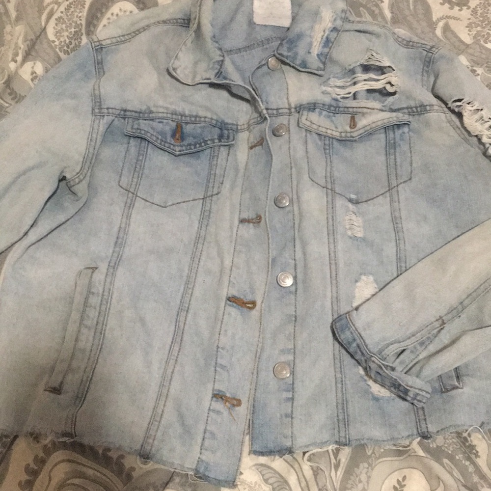 Distressed Jean jacket